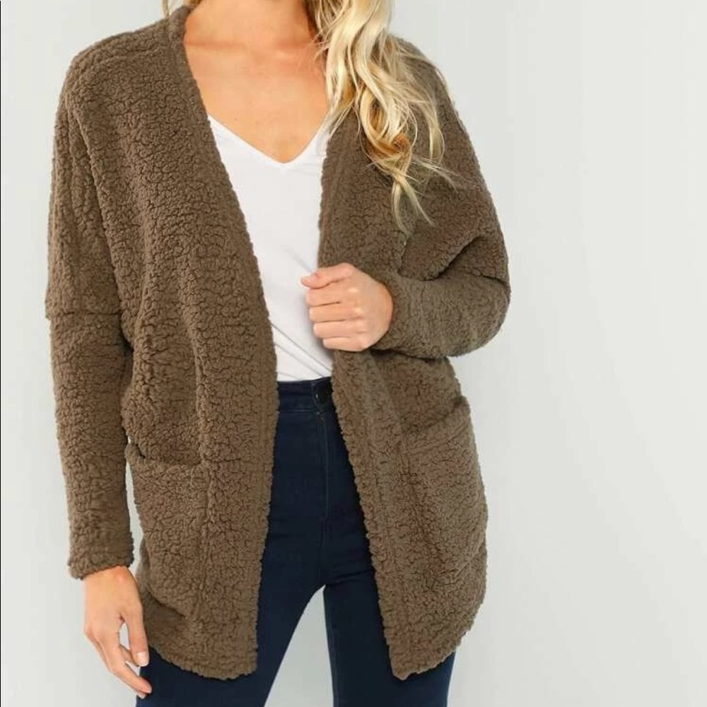 Fluffy Teddy Cardigan Sweater